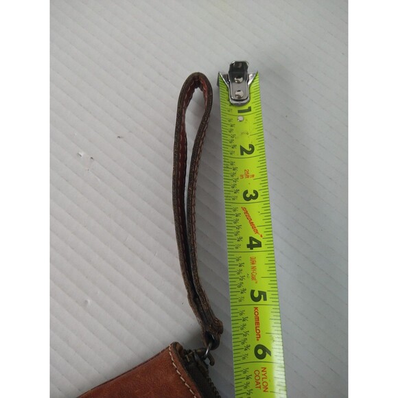 Patricia Nash Wristlet Clutch Zipper Wallet Leather brown small mini bag purse - Picture 13 of 16